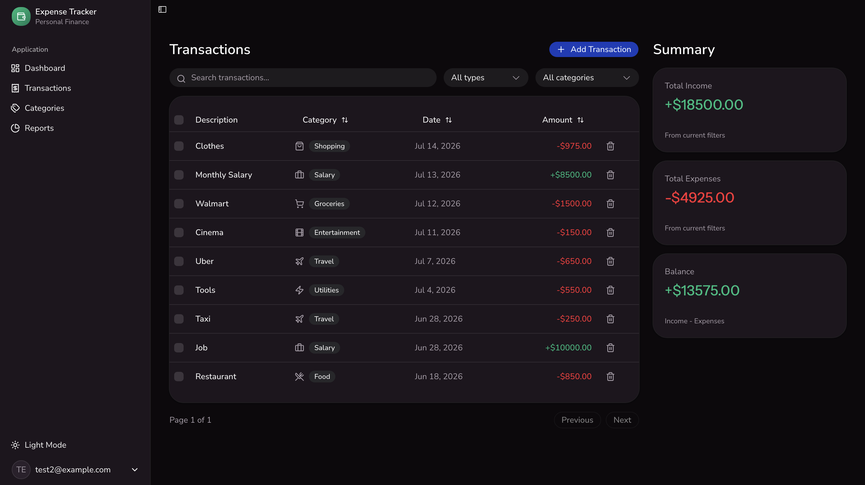 Expense Tracker screenshot 2